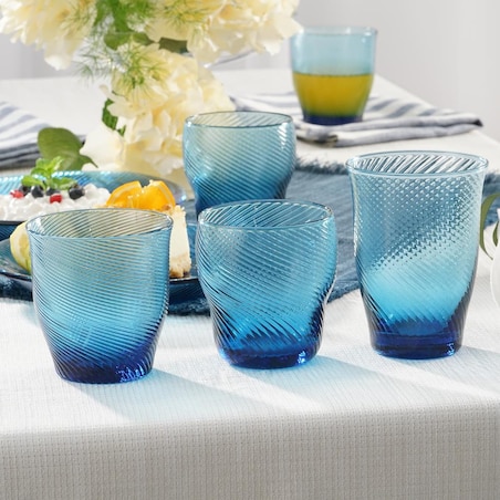 VILLA ITALIA Szklanka wysoka granatowa 330 ml TWIST