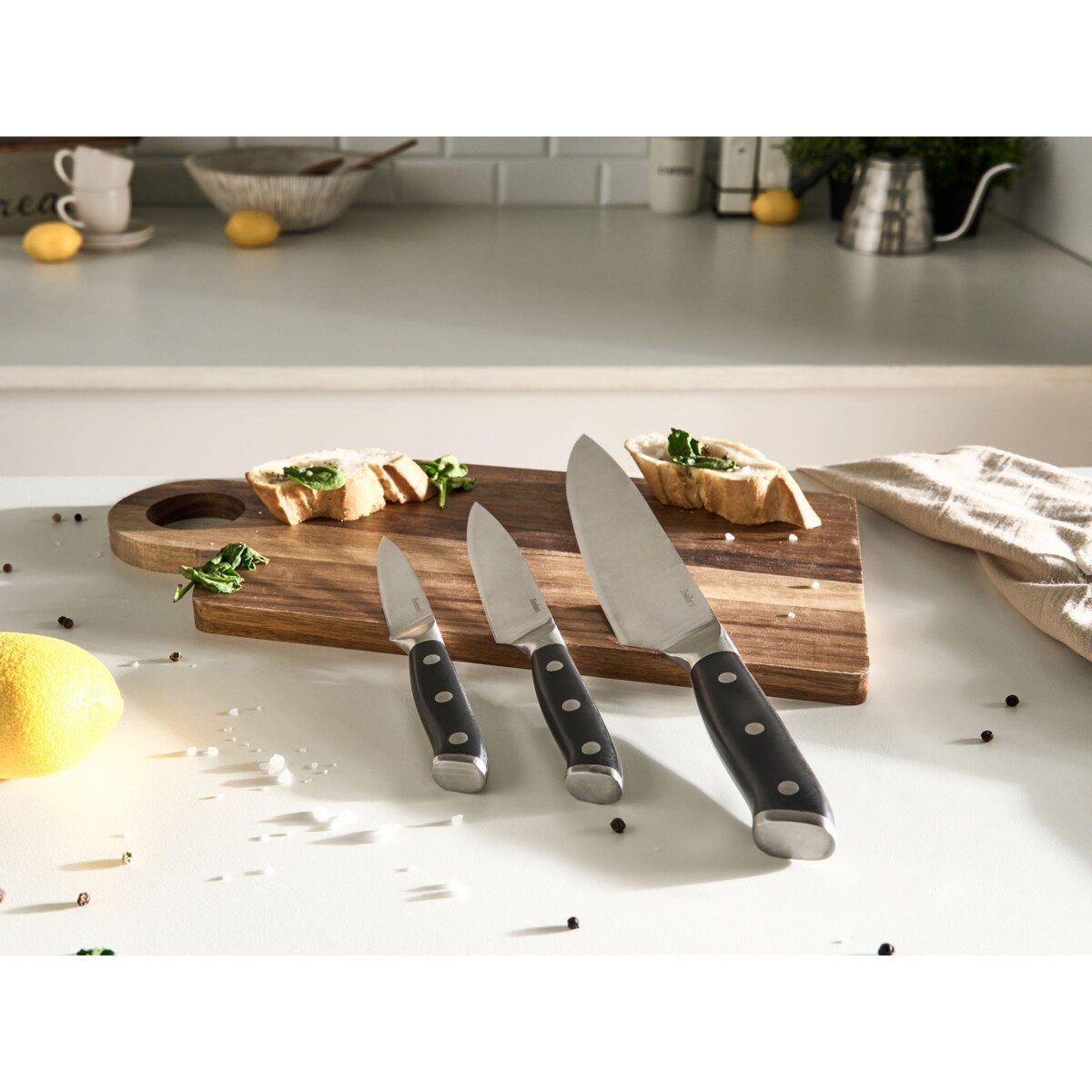 Zestaw 3 noży IKEDA Czarny