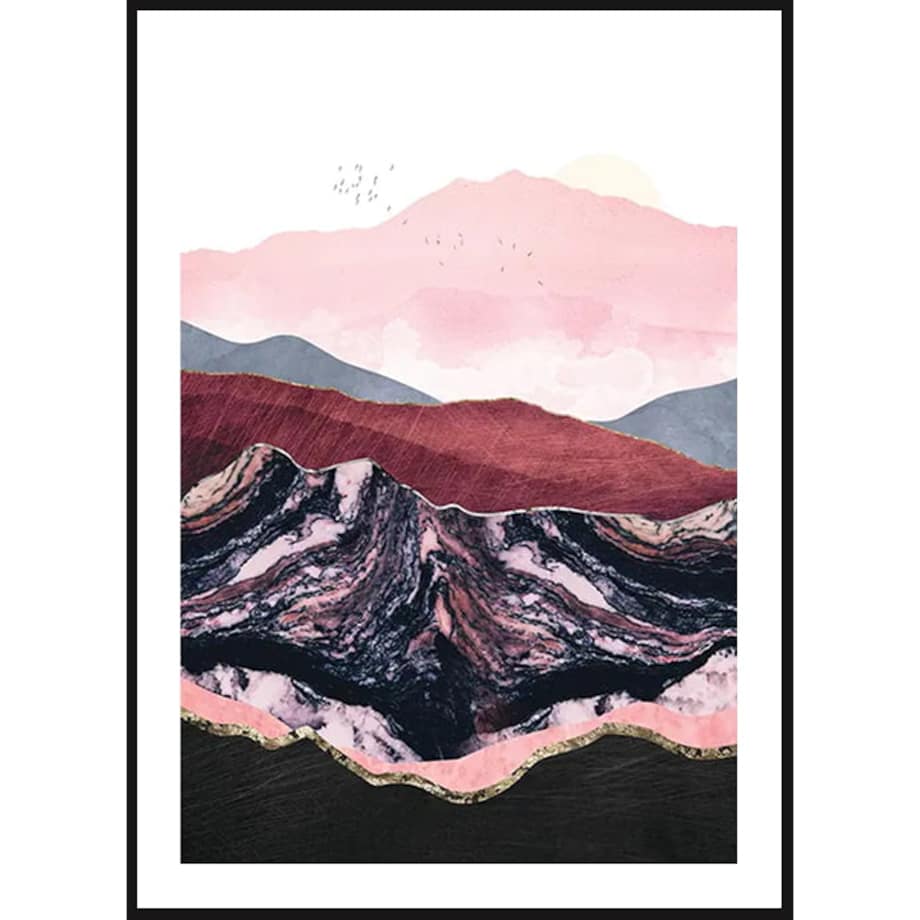 Poster Story, Plakat, Obraz - Purpurowe Góry, wymiary 50 x 70 cm