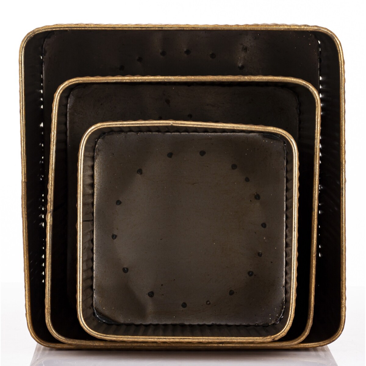 Osłonka - komplet 3 szt. metal złoty