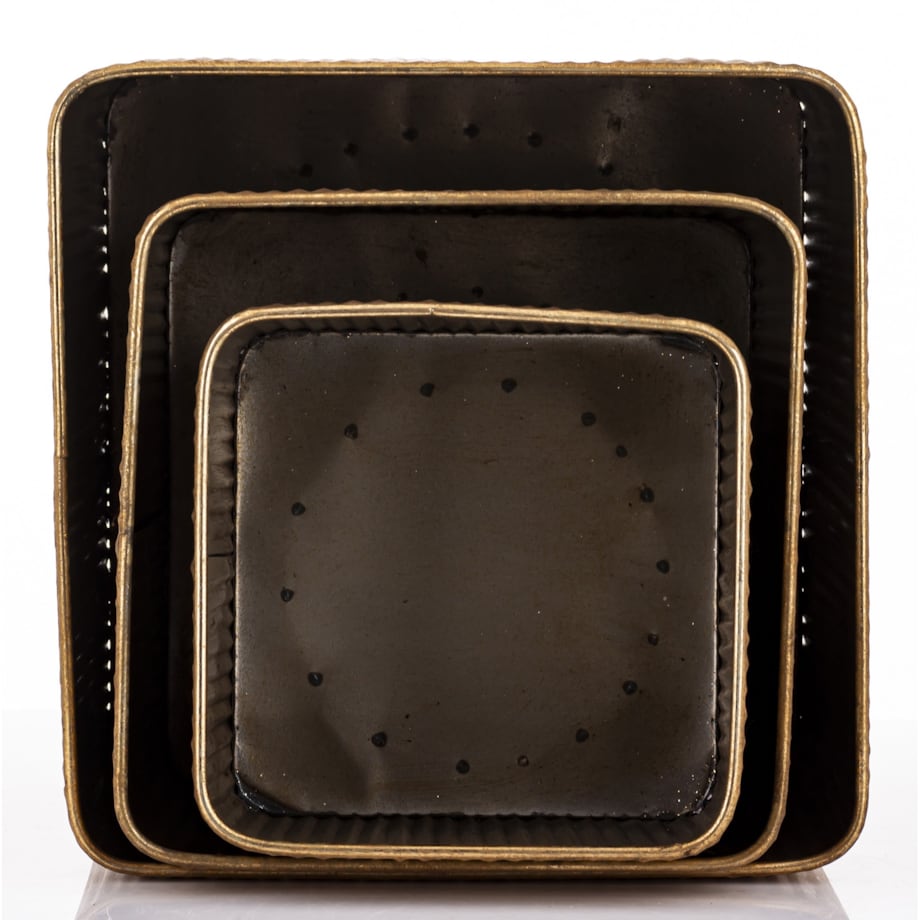 Osłonka - komplet 3 szt. metal złoty