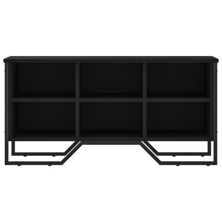 vidaXL Szafka na buty, czarna, 90x38x45,5 cm, materiał drewnopochodny