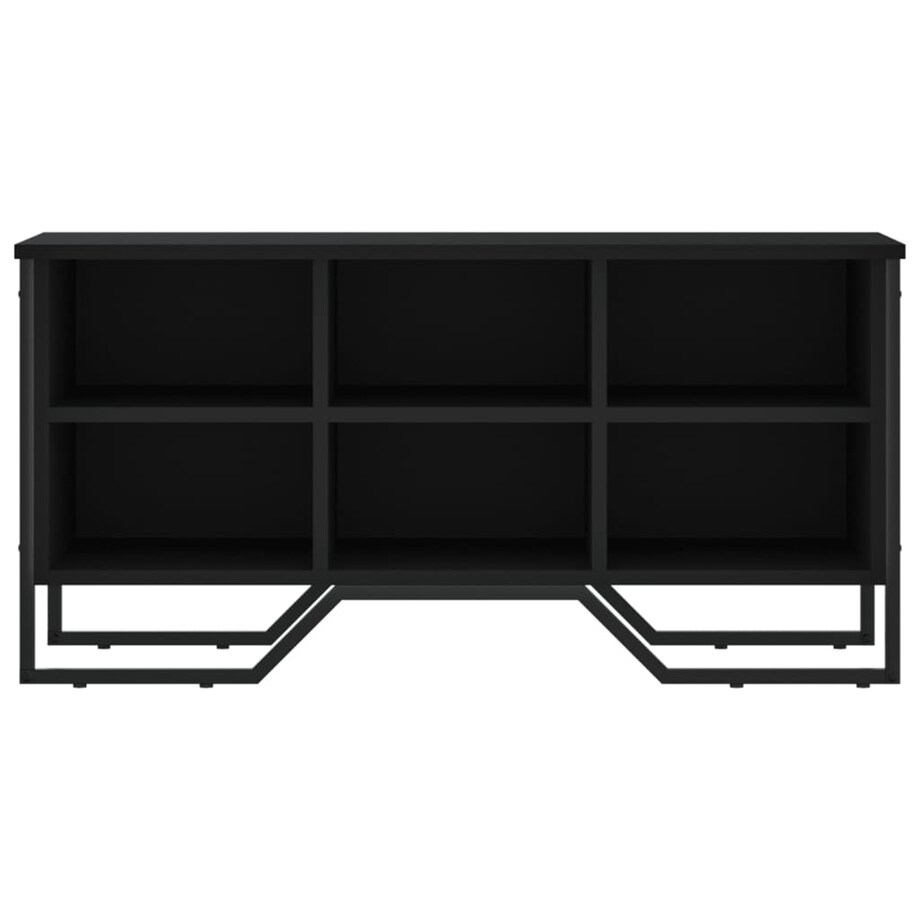 vidaXL Szafka na buty, czarna, 90x38x45,5 cm, materiał drewnopochodny