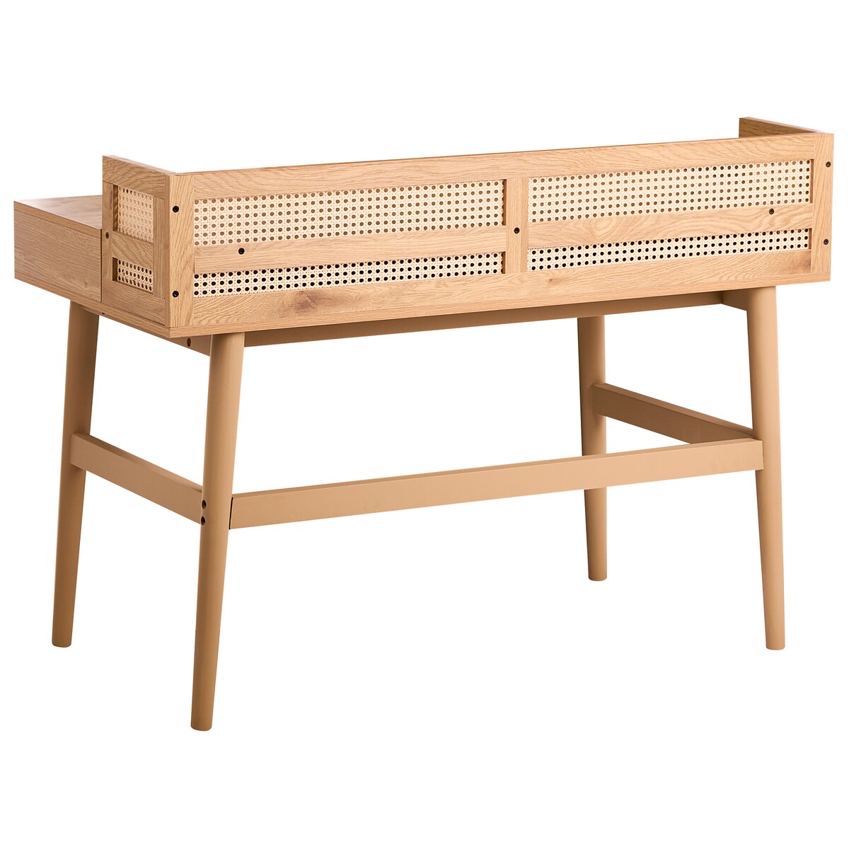 Biurko z nadstawką NOVEN 120 cm 60 cm Jasnobrązowy