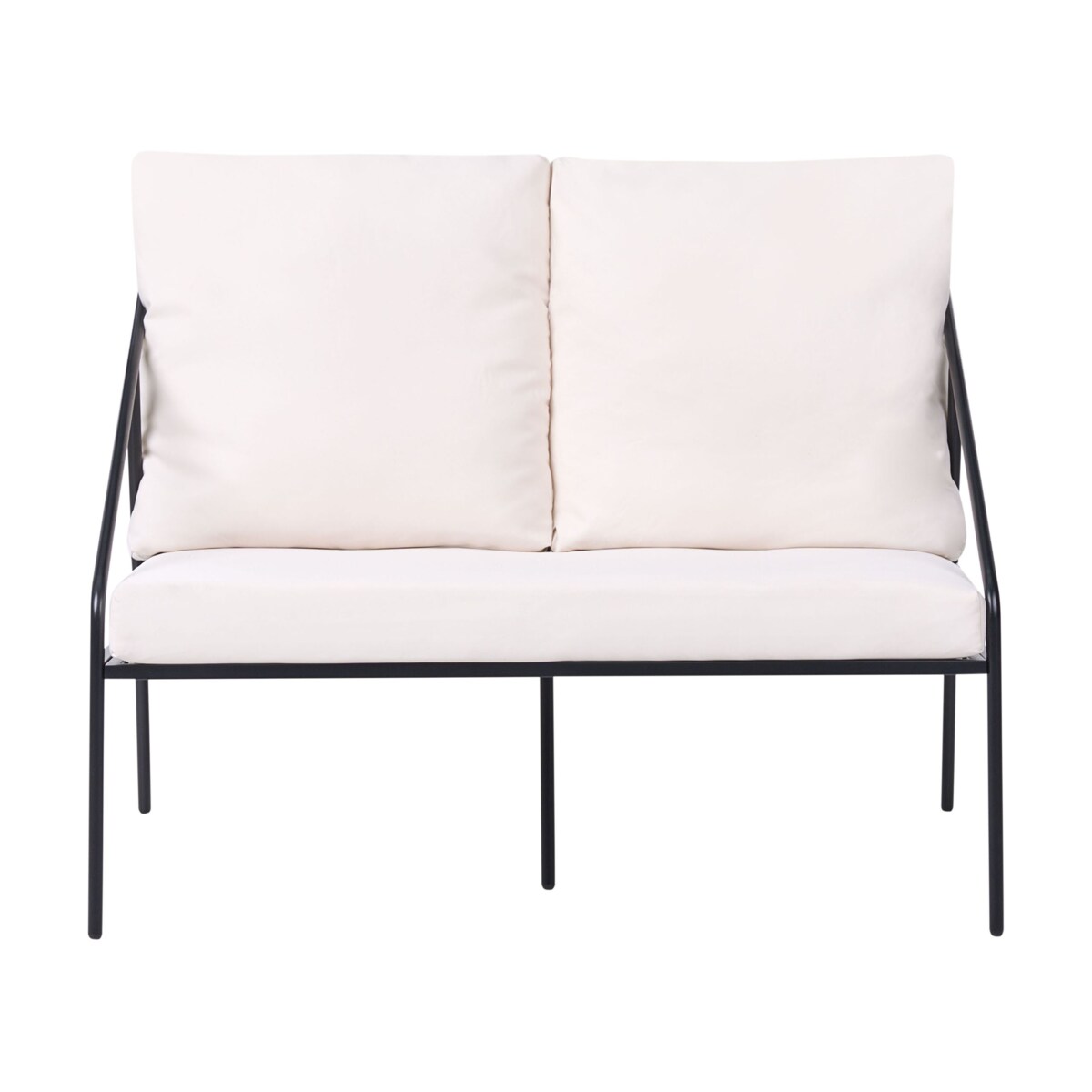 Zestaw ogrodowy ze stolikiem dla 4 osób USTICA Metal Czarny