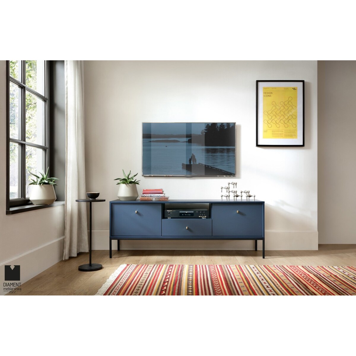 Szafka RTV Evora granatowa