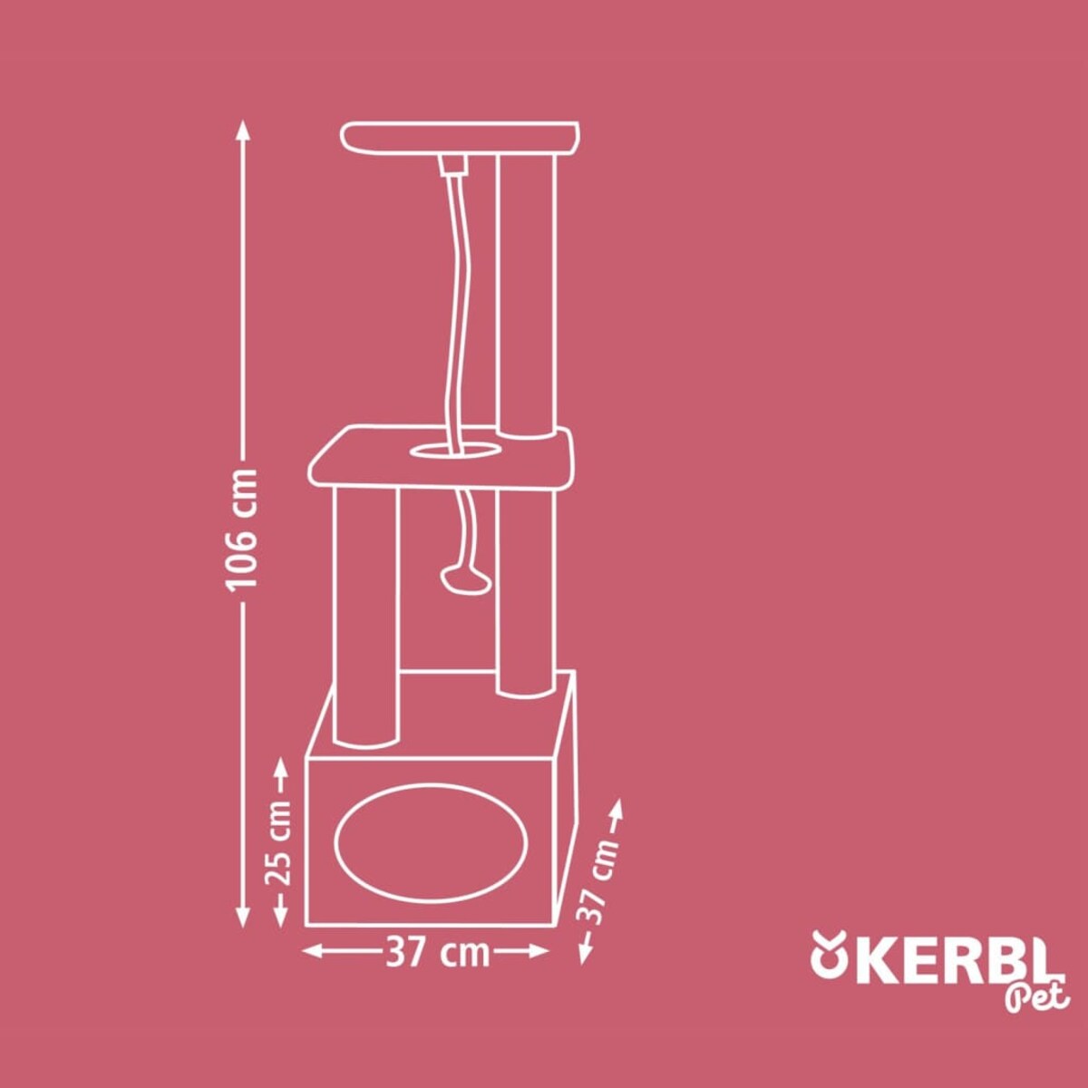 Kerbl Drapak dla kota Platin Pro, 106 cm, beżowy