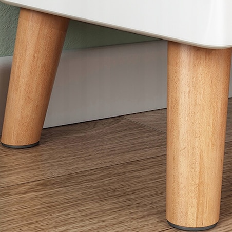 Regał stojący biały na książki półki wysoki skandynawski słupek szafa