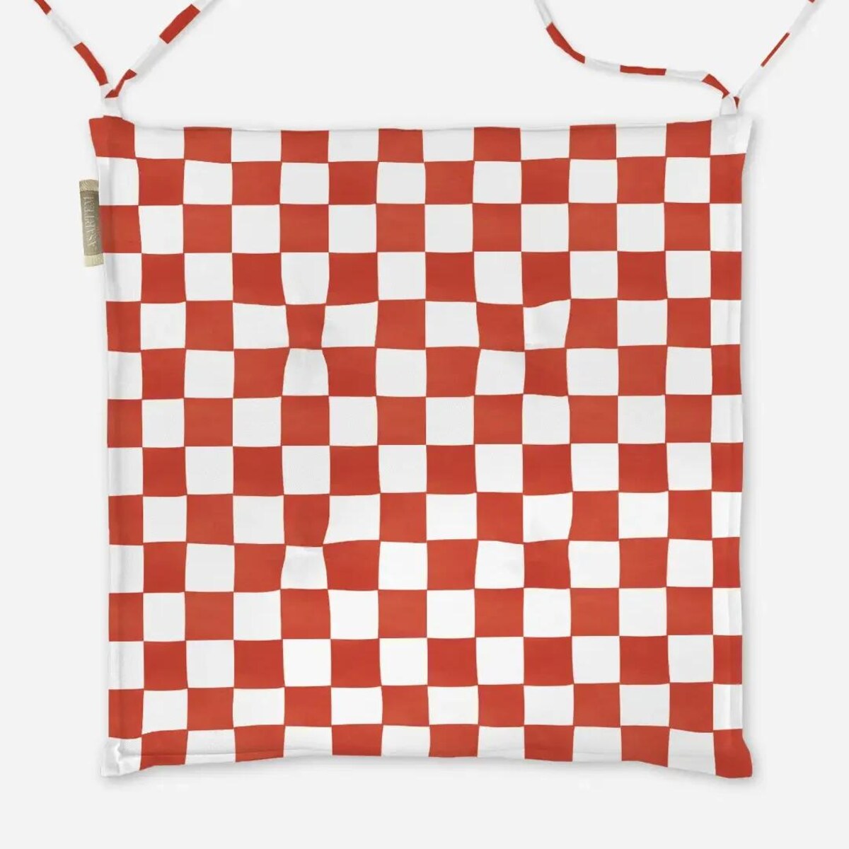 Poduszka świąteczna na krzesło - czerwona krata