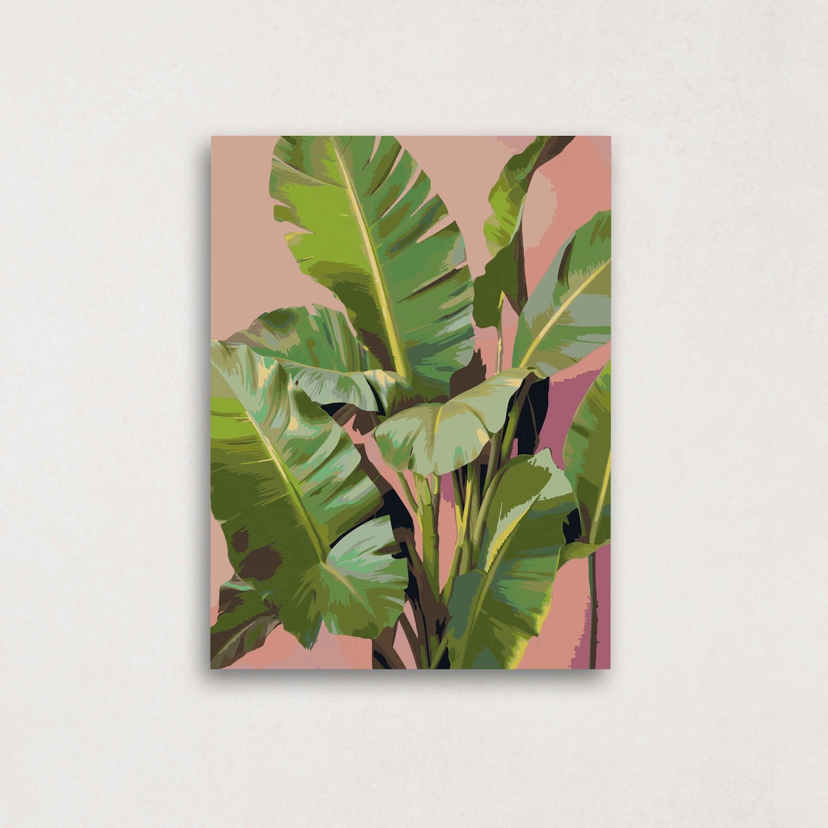 Malowanie po numerach, zestaw DIY – LIŚCIE PALMY 50x70 cm- Produkt PL