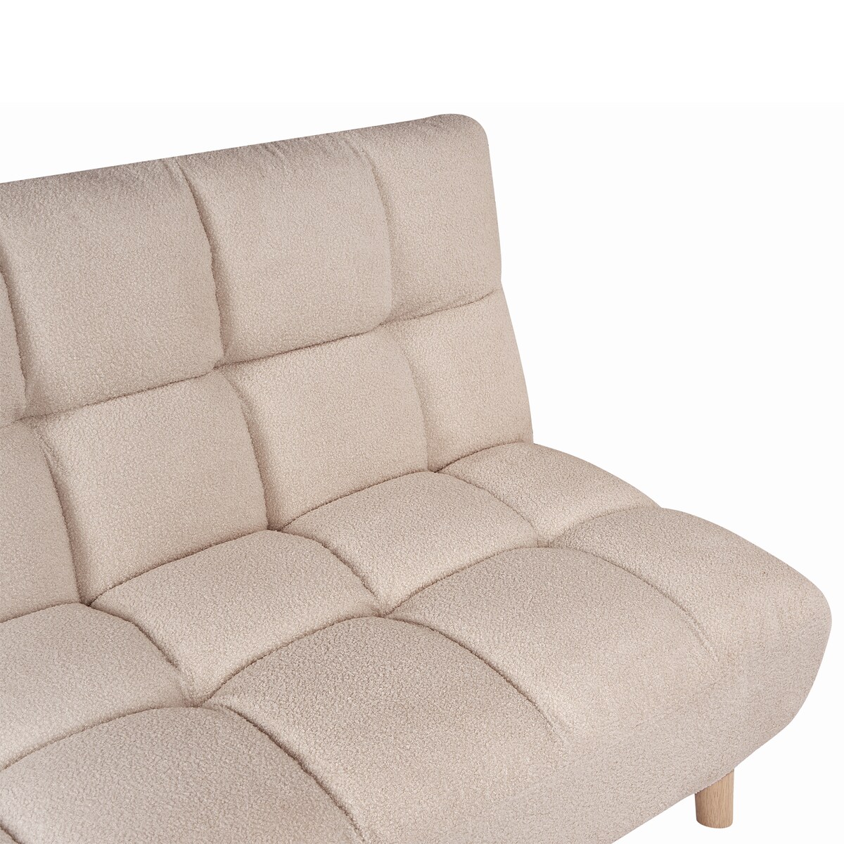 Sofa rozkładana dla 2 osób RISOR Boucle Beżowy