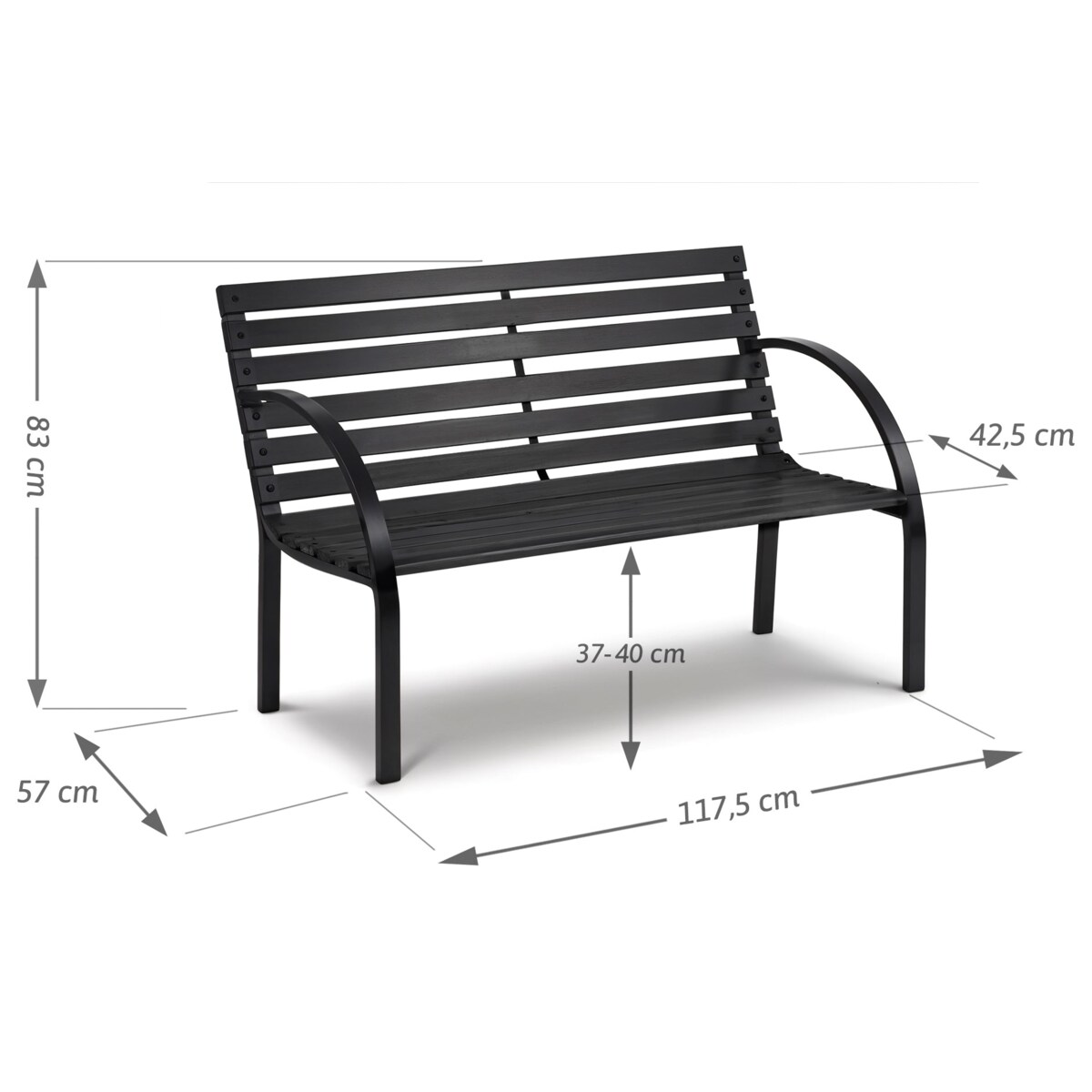 Ławka ogrodowa z oparciem drewniana Sofotel Luca