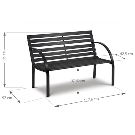 Ławka ogrodowa z oparciem drewniana Sofotel Luca