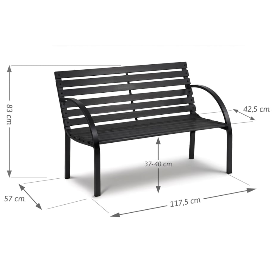 Ławka ogrodowa z oparciem drewniana Sofotel Luca