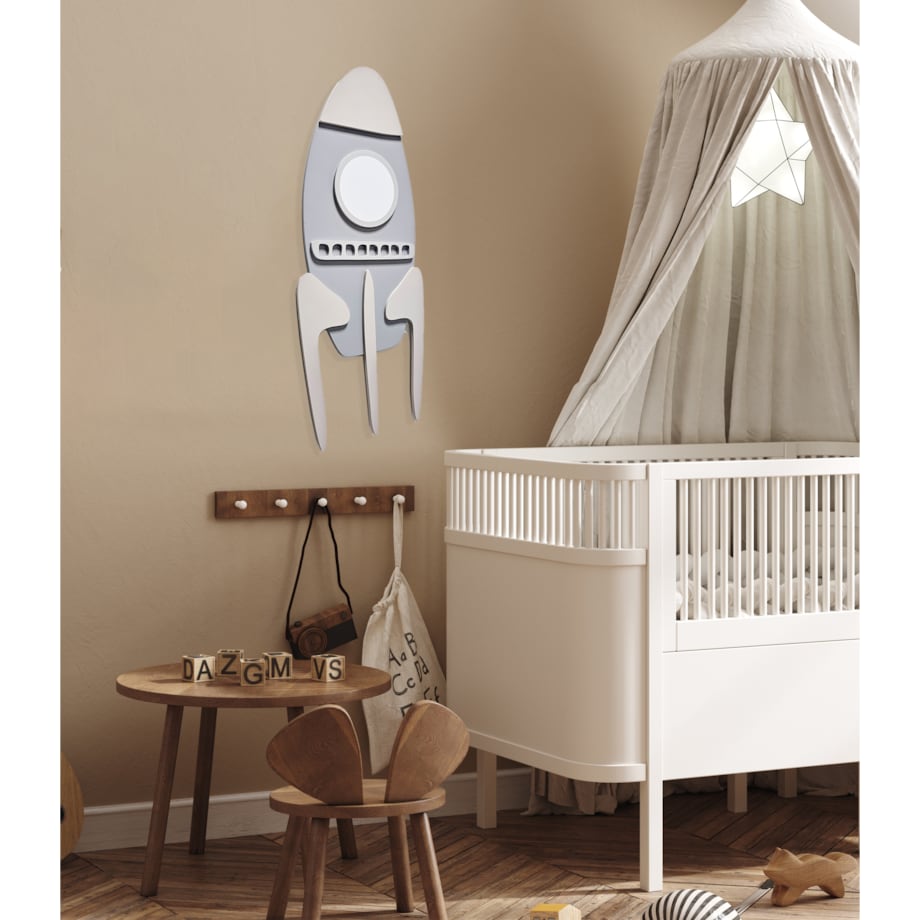 Dekoracja Ścienna Rakieta - Ozdoba do Pokoju Dziecięcego