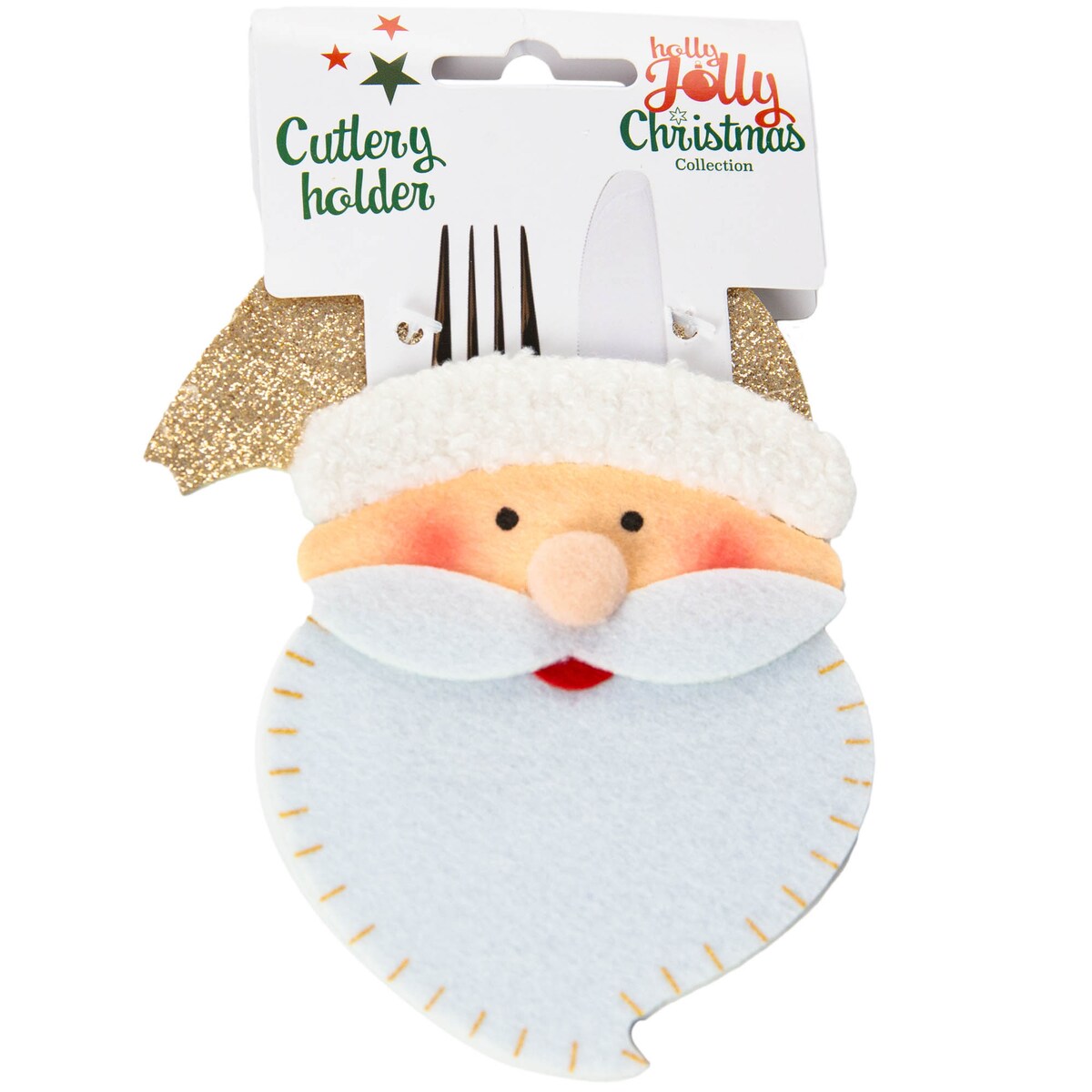 Świąteczna Kieszonka Etui Pokrowiec Na Sztućce Filc Mikołaj 11,5X15 Cm