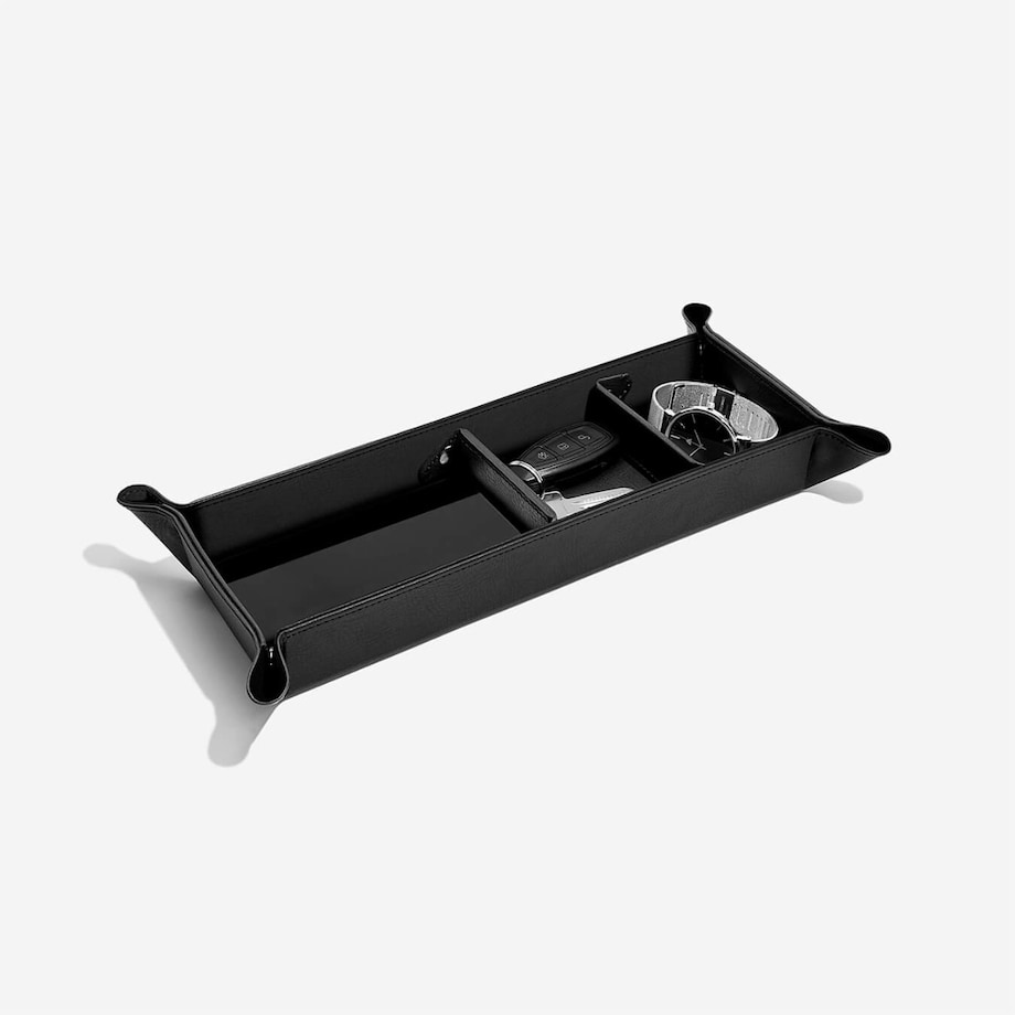 Podstawka prostokątna z przegródkami na drobiazgi Stackers czarna