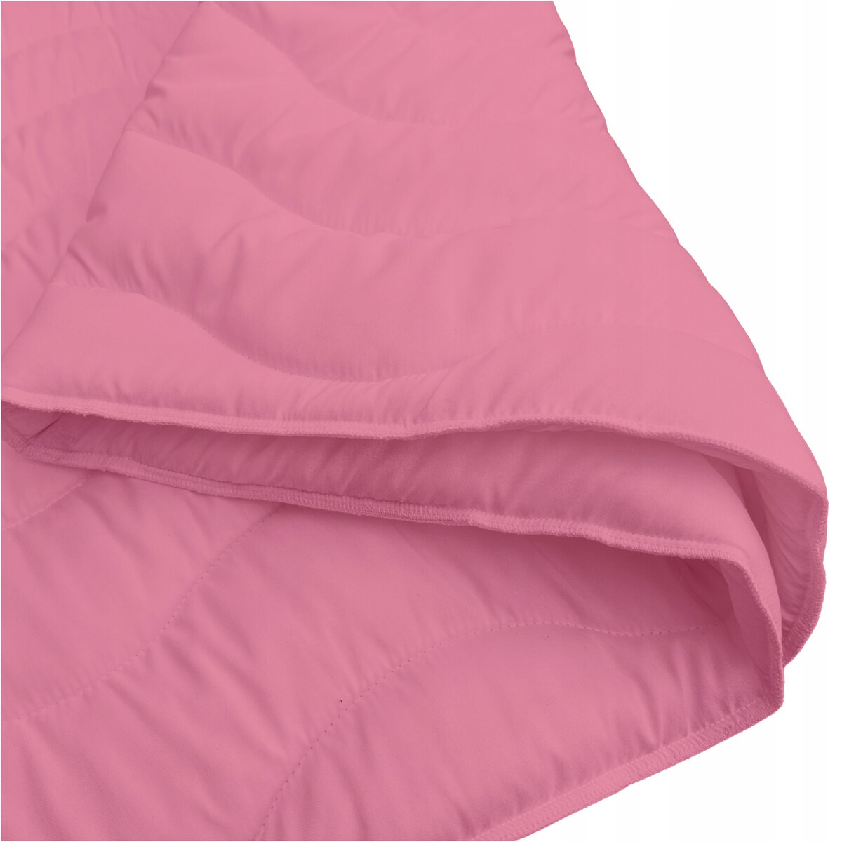 Kołdra Całoroczna 140X200 Cm Antyalergiczna Wełniana Owata Pikowana Różowa