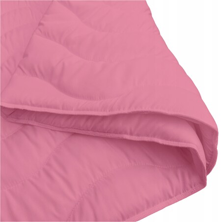 Kołdra Całoroczna 140X200 Cm Antyalergiczna Wełniana Owata Pikowana Różowa