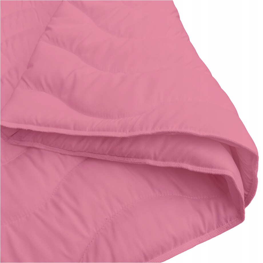 Kołdra Całoroczna 140X200 Cm Antyalergiczna Wełniana Owata Pikowana Różowa