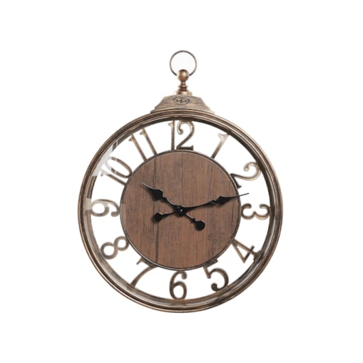 Zegar ścienny ø 52 cm brązowy ALCOBA