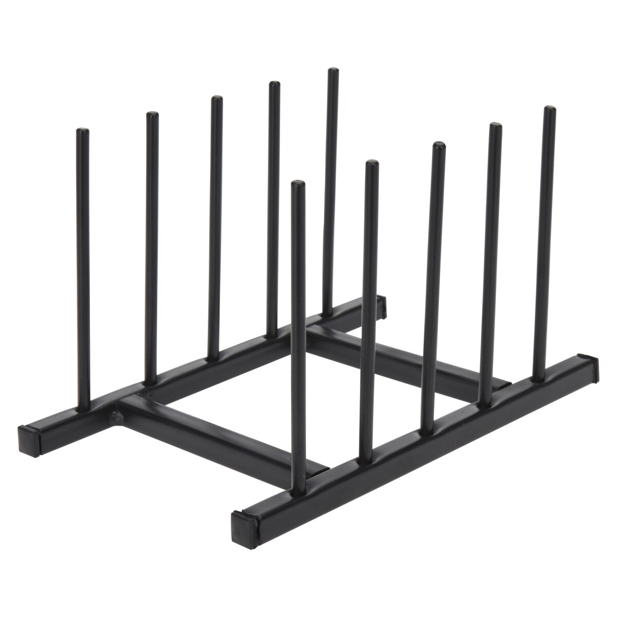 Organizer na talerze, na 4 talerze, kolor czarny, metal