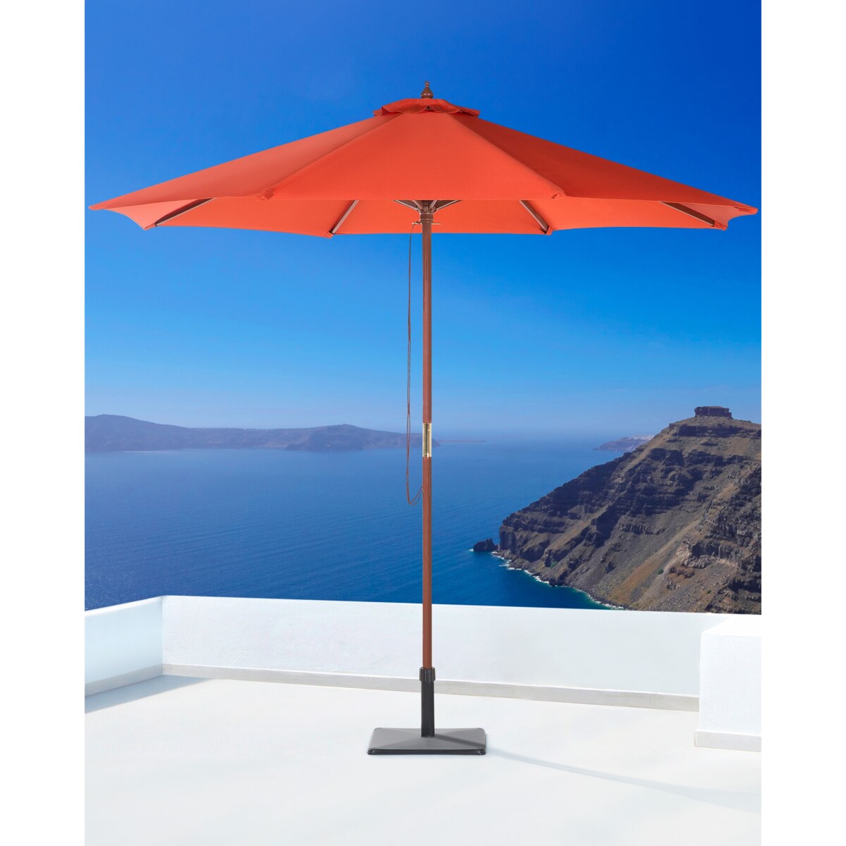 Parasol ogrodowy 270 cm TOSCANA Czerwony