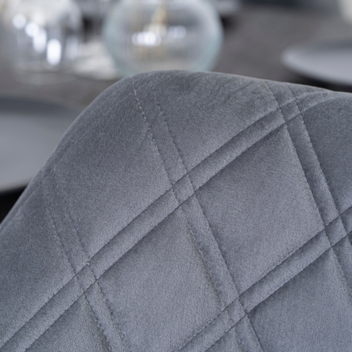 Krzesło Loft Szare Tapicerowane Do Salonu Jadalni Drewno Gięte Dąb DAKOTA