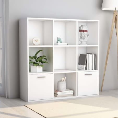 vidaXL Regał na książki, biały, 98x30x98 cm, materiał drewnopochodny