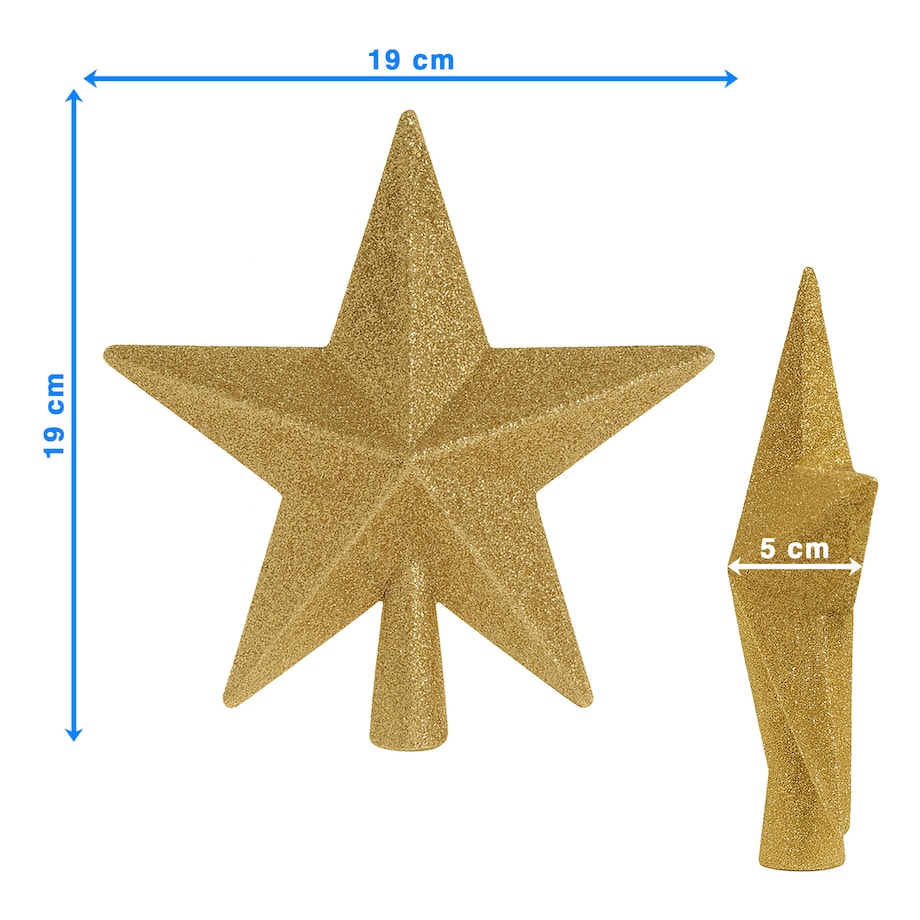 Gwiazda Na Czubek Choinki Brokatowa Na Choinkę Szpic Dekoracja Świąteczna