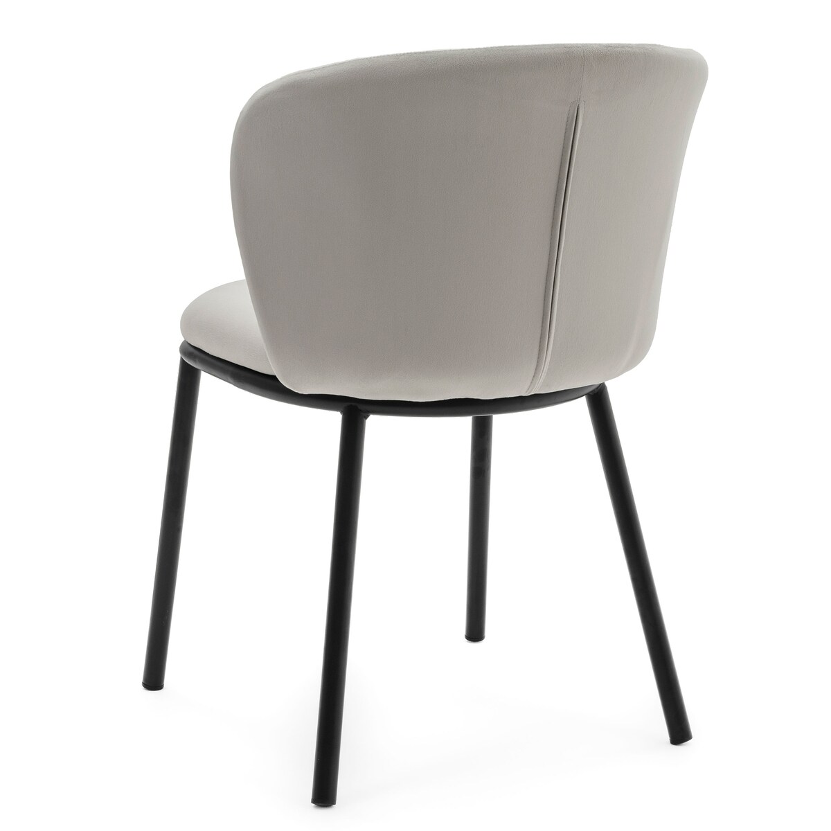 KRZESŁO TAPICEROWANE WELUROWE DO SALONU JADALNI GLAMOUR JASNOSZARE BARI