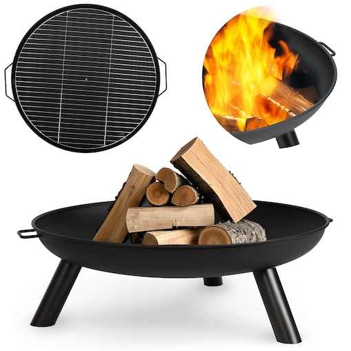 Palenisko ogrodowe z rusztem uchwytami na ognisko grill 60cm Berdsen
