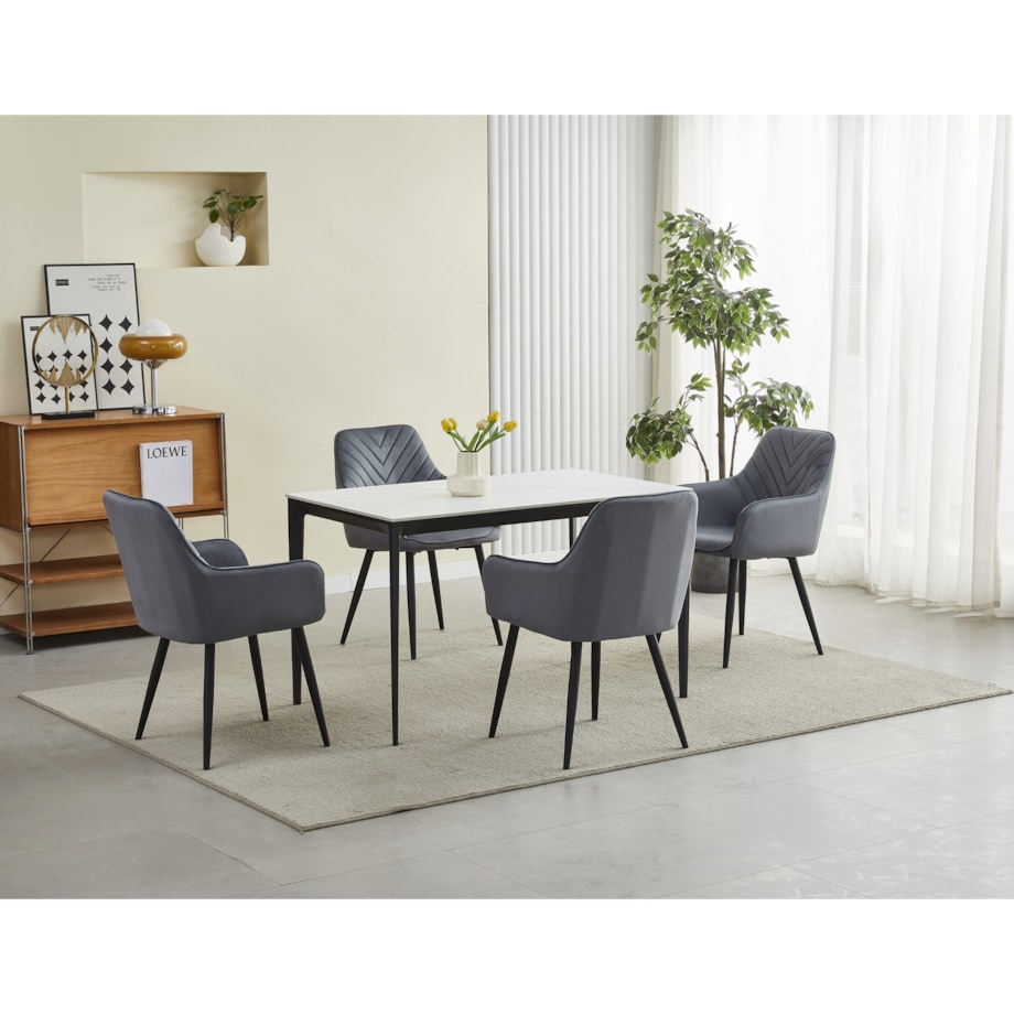 Krzesło Do Jadalni Kuchni Salonu Ciemnoszare