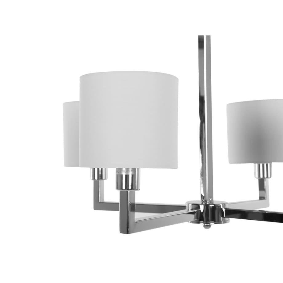 Lampa wisząca 4-punktowa metalowa biała SHAPKINA