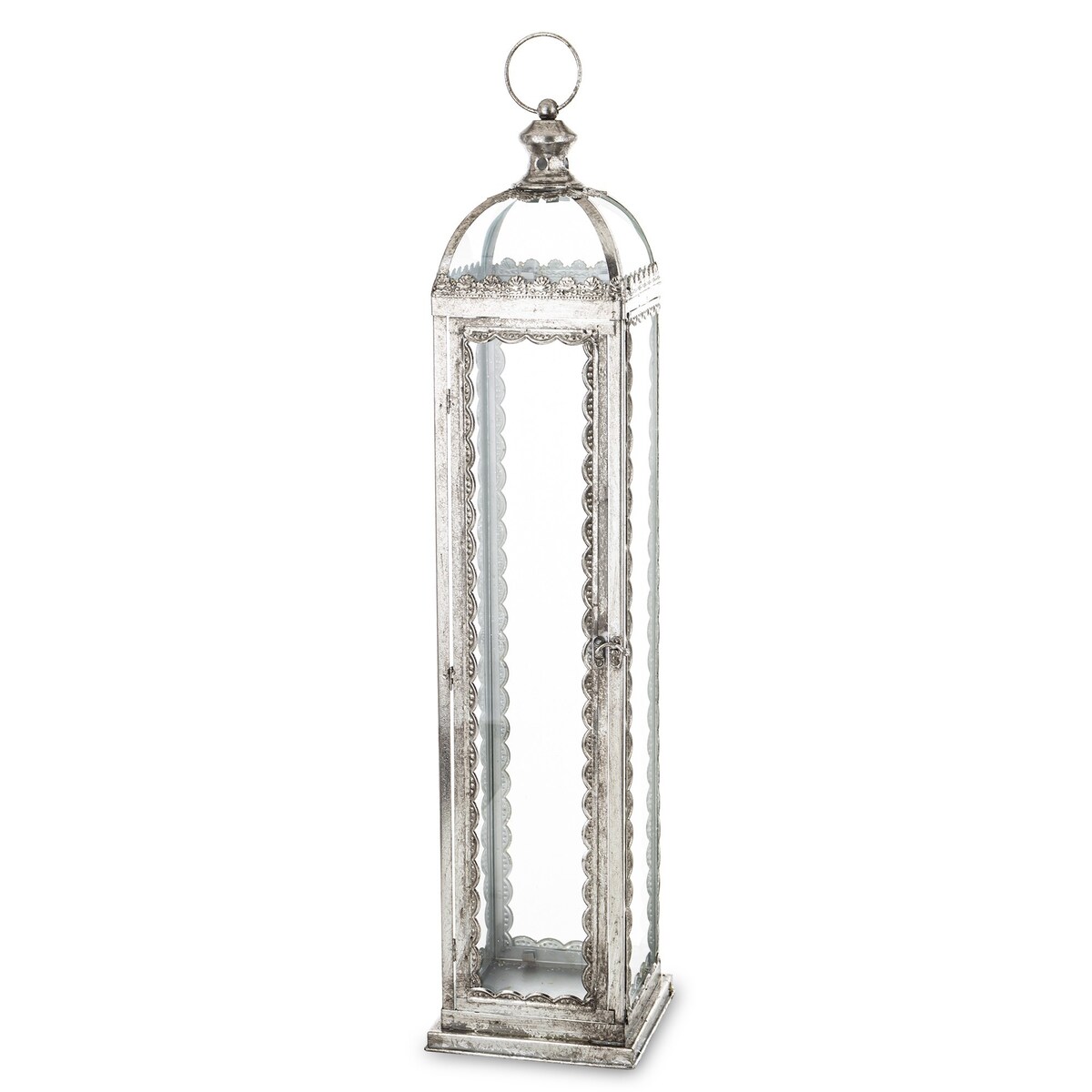 Lampion metalowy ze szkłem Kerala 77 cm