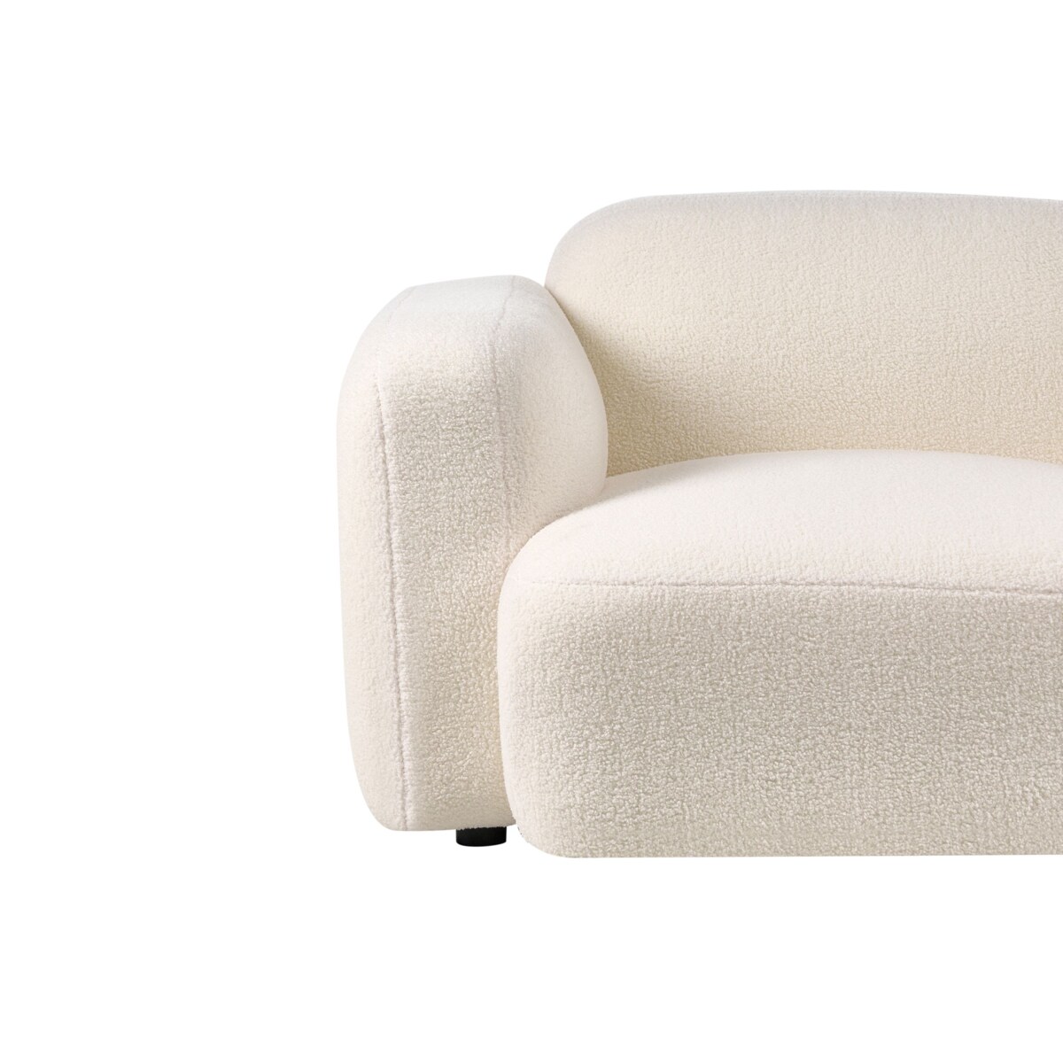 Sofa dla 3 osób AFOSS Boucle Złamana biel