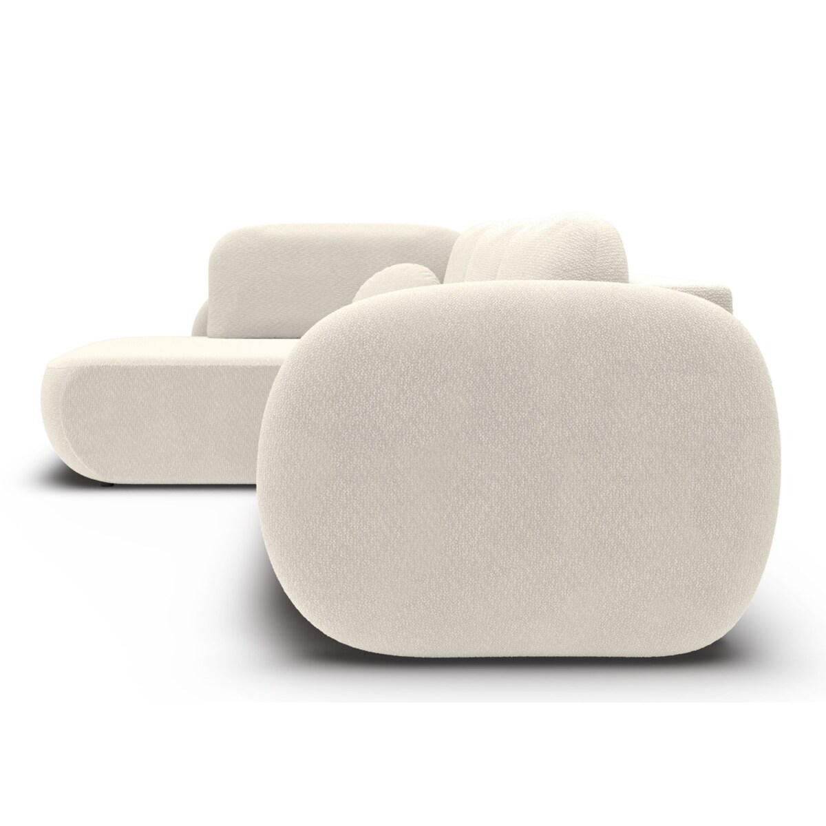 Nowoczesny Narożnik rozkładany OLIVIO II, lewy, śmietankowy