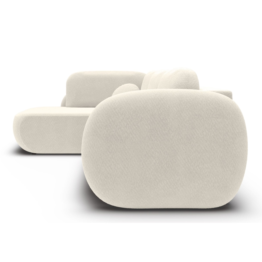 Nowoczesny Narożnik rozkładany OLIVIO II, lewy, śmietankowy