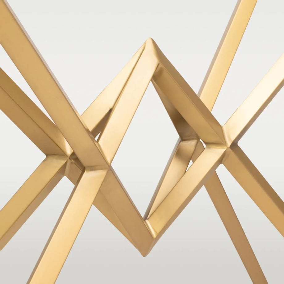 Stolik prostokątny Grand GR-C1606BR Cosmolight mosiądz przezroczysty