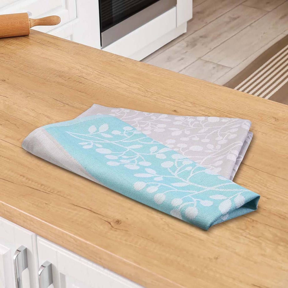 Ścierka bawełniana kuchenna 50x70 Perełka jasno niebieska