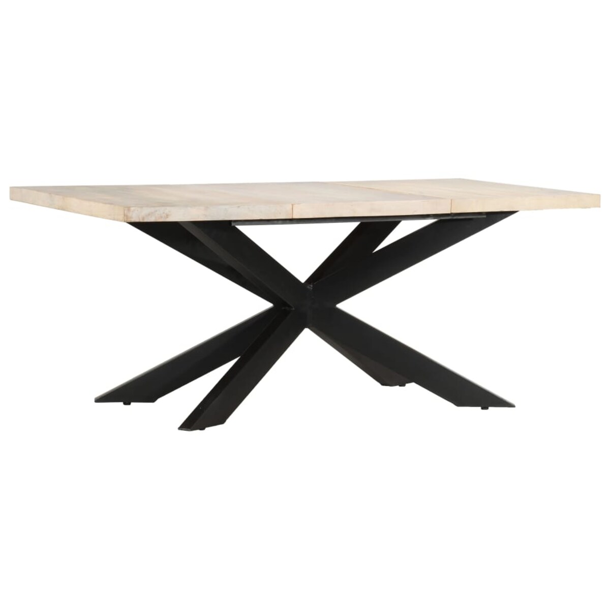 vidaXL Stół jadalniany, 180 x 90 x 76 cm, lite, bielone drewno mango