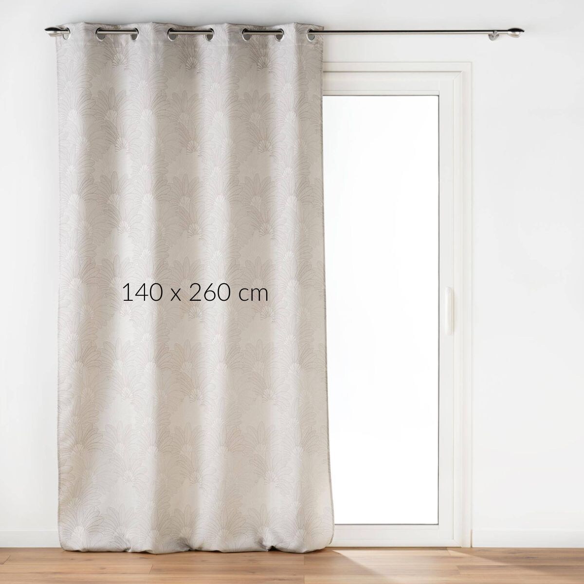 Żakardowa zasłona na przelotkach, TEORA, 140 x 260 cm