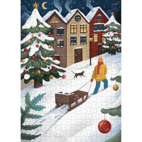 Muno Puzzle "Snowy Night" by Małgorzata Zych Puzzle 500 el. w eco woreczku