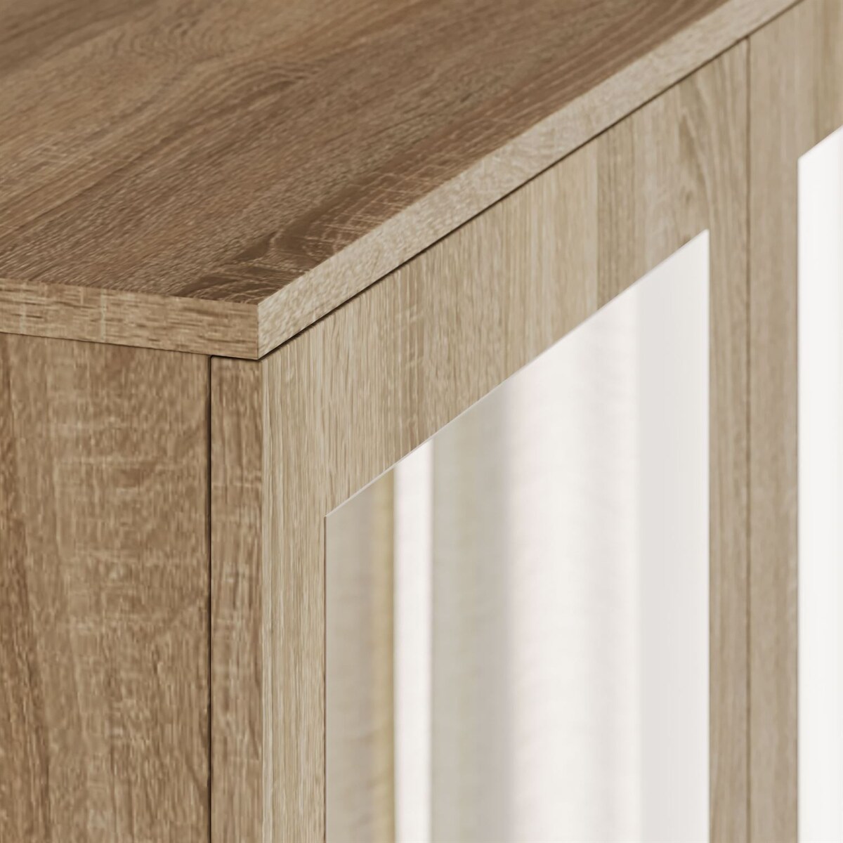 Dwudrzwiowa szafa HANA SS-90 z lustrem, dąb sonoma