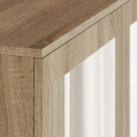 Dwudrzwiowa szafa HANA SS-90 z lustrem, dąb sonoma