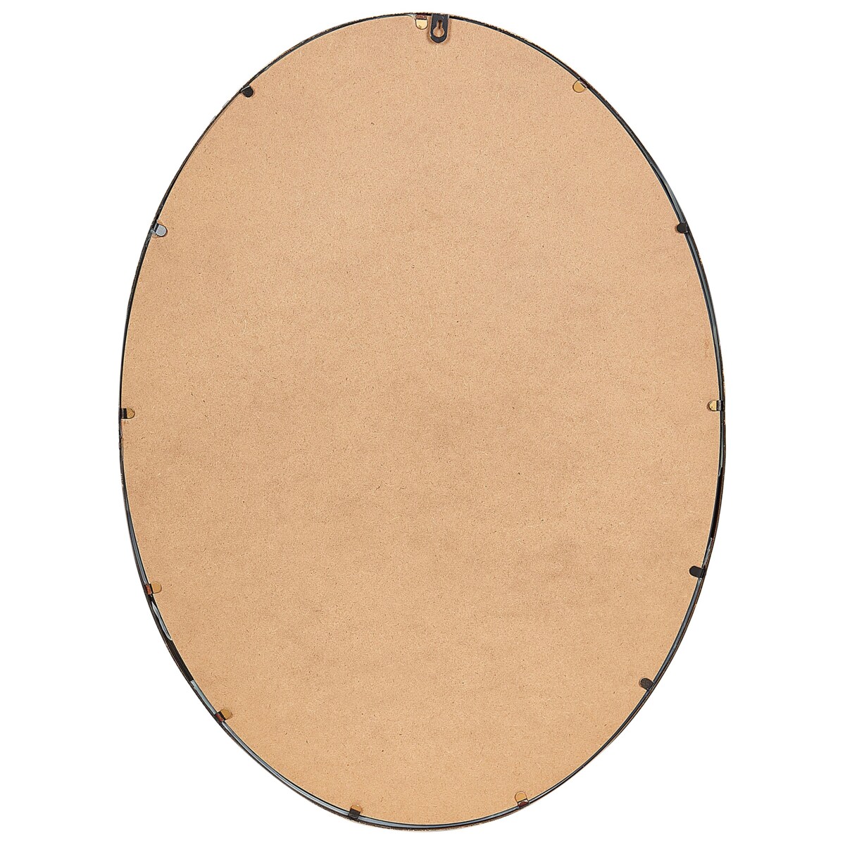 Owalne lustro ścienne 83 x 57 cm złote OUVEA