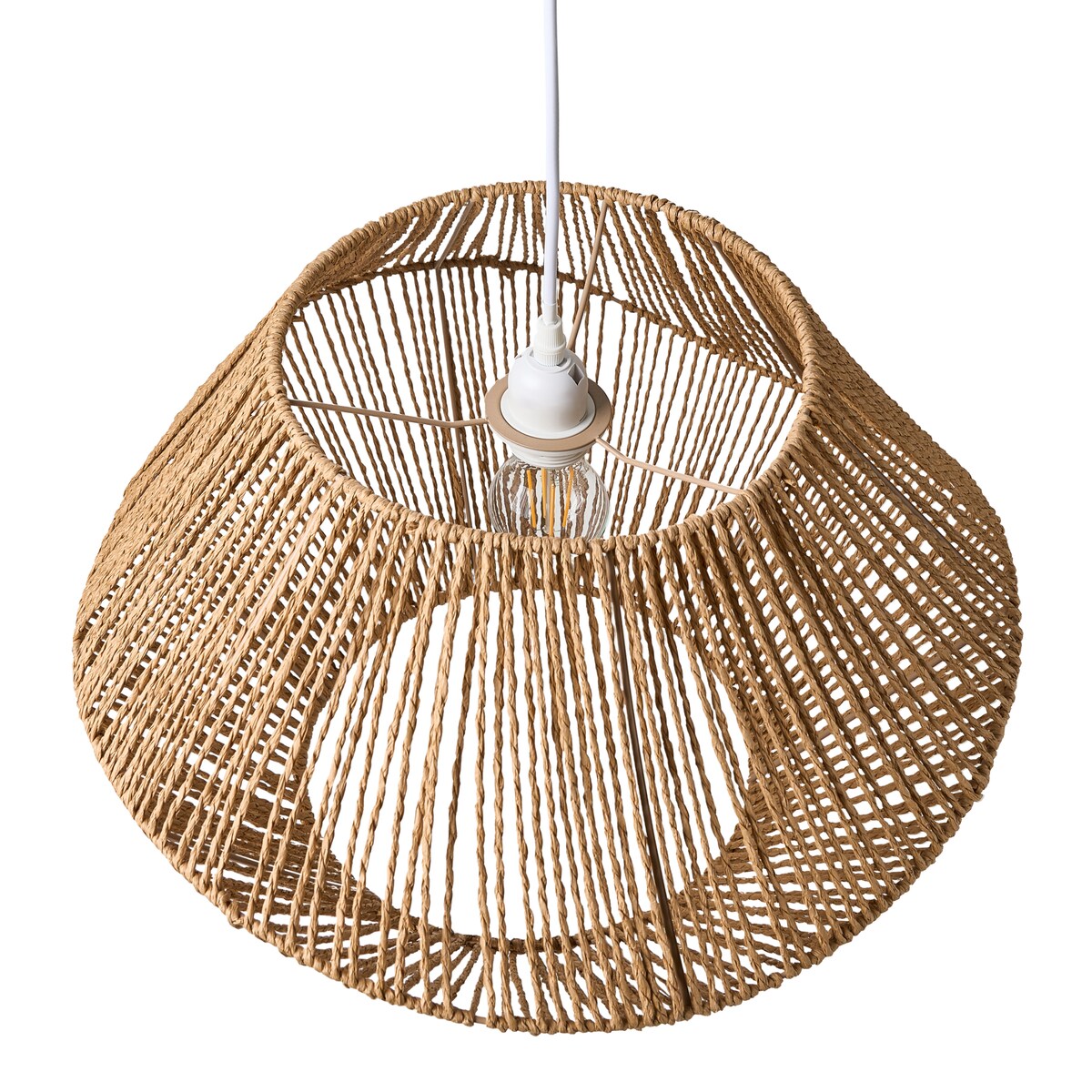 Lampa wisząca YAMBOU Papierowa plecionka Naturalny