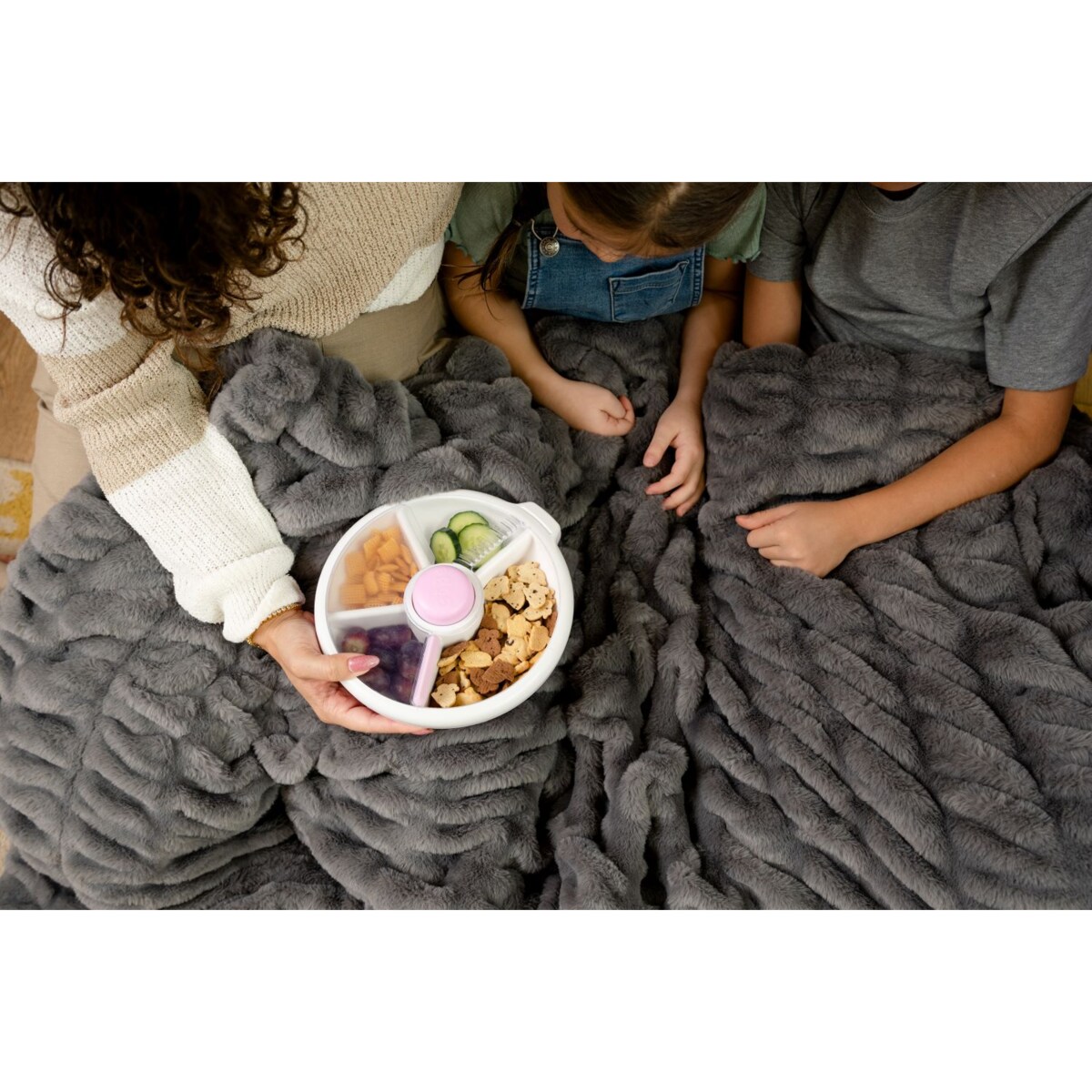 GOBE LARGE SNACK SPINNER duży pojemnik na przekąski, Taro Purple