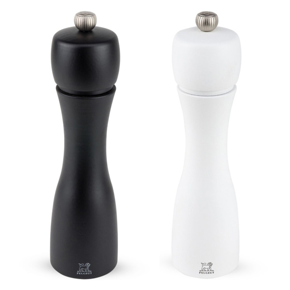 Zestaw 2 młynków do soli i pieprzu Tahiti biały/czarny, 20 cm, Peugeot