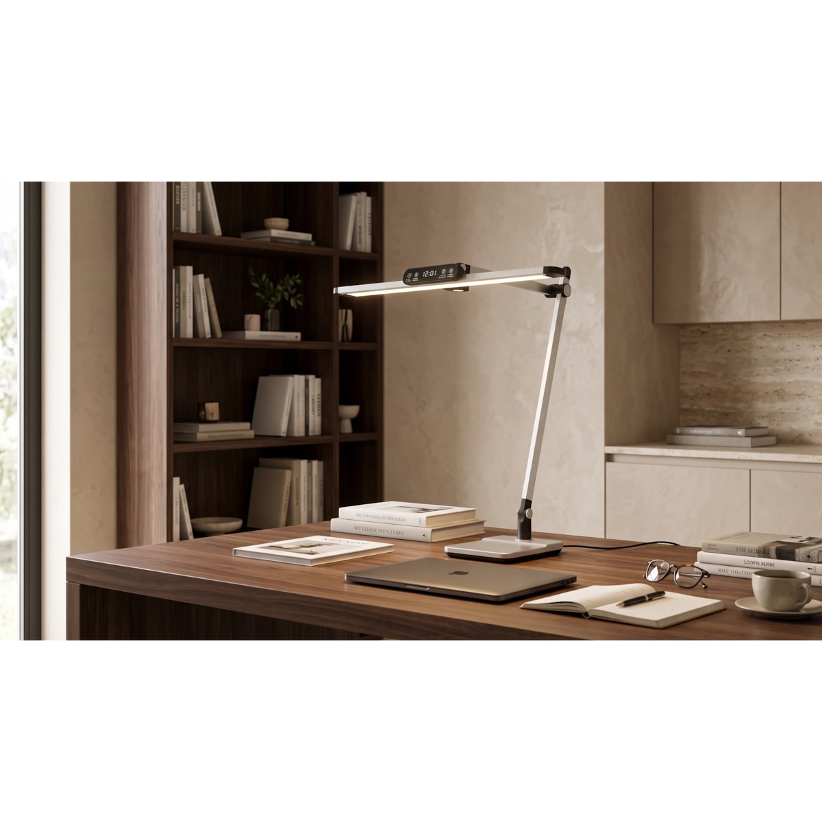 Lampka biurkowa K-BL1321 SREBRNY z serii ARES